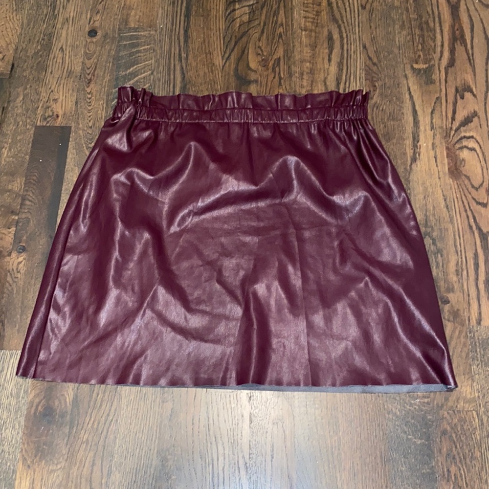 Eggplant Purple LOFT Faux Leather Skirt Sz. M